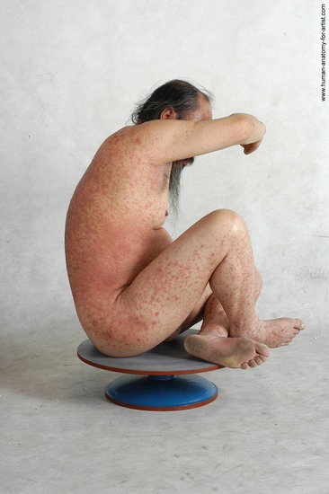 and more Nude Man Asian Sitting poses - simple Chubby Bald Black Sitting poses - ALL Realistic