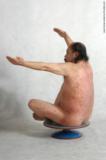 and more Nude Man Asian Sitting poses - simple Chubby Bald Black Sitting poses - ALL Realistic