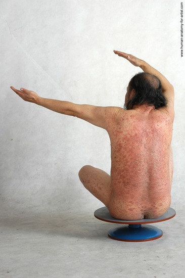 and more Nude Man Asian Sitting poses - simple Chubby Bald Black Sitting poses - ALL Realistic