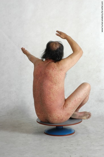 and more Nude Man Asian Sitting poses - simple Chubby Bald Black Sitting poses - ALL Realistic