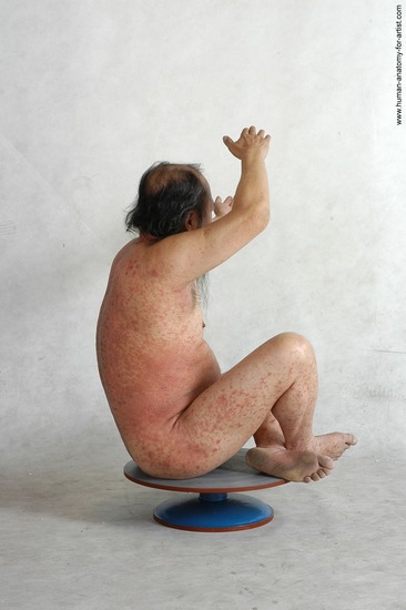 and more Nude Man Asian Sitting poses - simple Chubby Bald Black Sitting poses - ALL Realistic