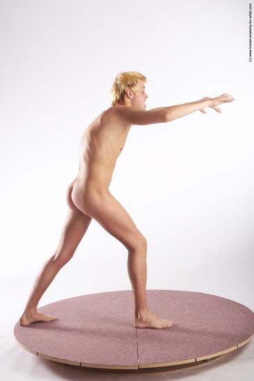 Nude Man White Standing poses - ALL Average Short Blond Standing poses - simple Realistic