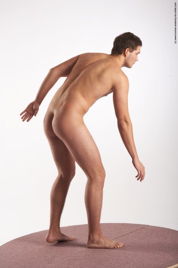 Nude Man White Standing poses - ALL Average Short Brown Standing poses - simple Realistic