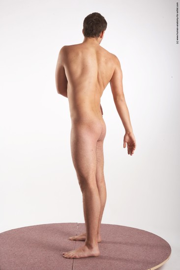 Nude Man White Standing poses - ALL Average Short Brown Standing poses - simple Realistic