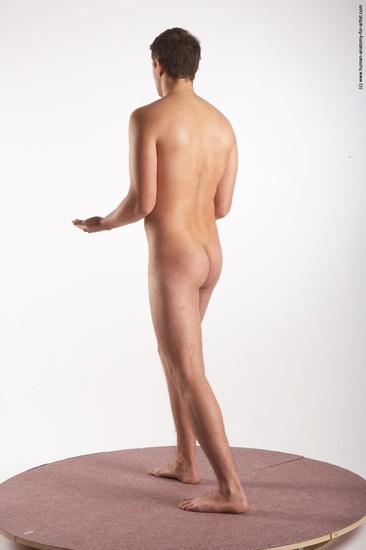 Nude Man White Standing poses - ALL Average Short Brown Standing poses - simple Realistic