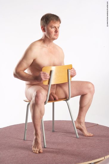 Nude Man White Sitting poses - simple Average Short Grey Sitting poses - ALL Realistic