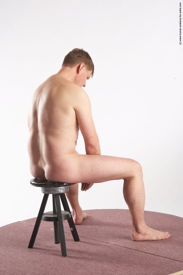 Nude Man White Sitting poses - simple Average Short Grey Sitting poses - ALL Realistic