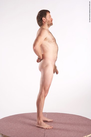 Nude Man White Standing poses - ALL Slim Short Brown Standing poses - simple Realistic