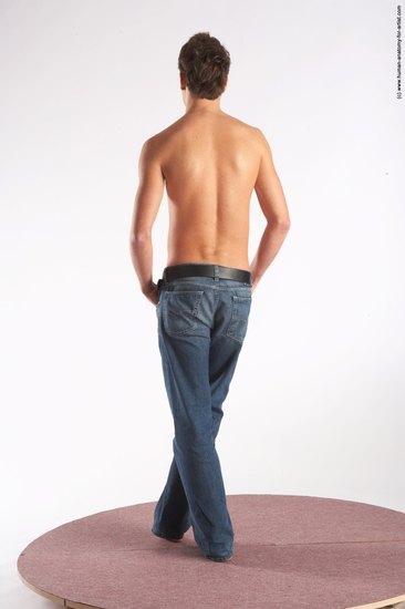 Casual Man White Standing poses - ALL Slim Short Brown Standing poses - simple Academic