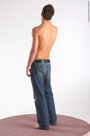 Casual Man White Standing poses - ALL Slim Short Brown Standing poses - simple Academic