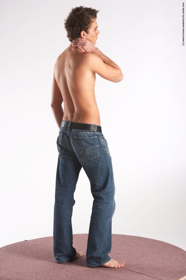 Casual Man White Standing poses - ALL Slim Short Brown Standing poses - simple Academic