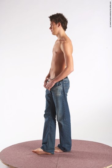 Casual Man White Standing poses - ALL Slim Short Brown Standing poses - simple Academic