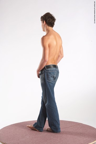 Casual Man White Standing poses - ALL Slim Short Brown Standing poses - simple Academic