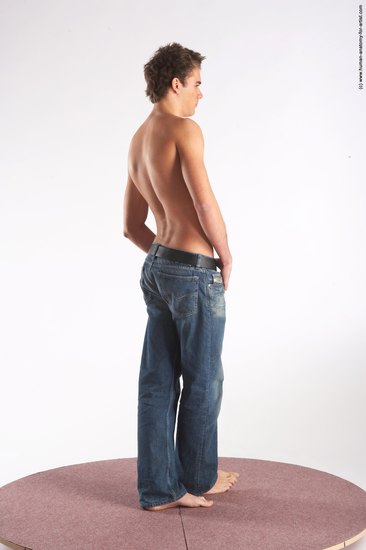 Casual Man White Standing poses - ALL Slim Short Brown Standing poses - simple Academic