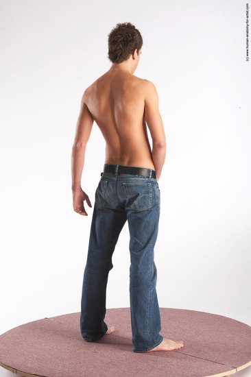 Casual Man White Standing poses - ALL Slim Short Brown Standing poses - simple Academic