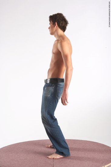 Casual Man White Standing poses - ALL Slim Short Brown Standing poses - simple Academic