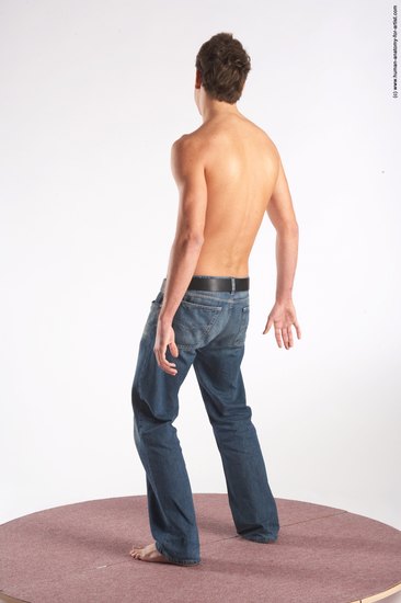 Casual Man White Standing poses - ALL Slim Short Brown Standing poses - simple Academic