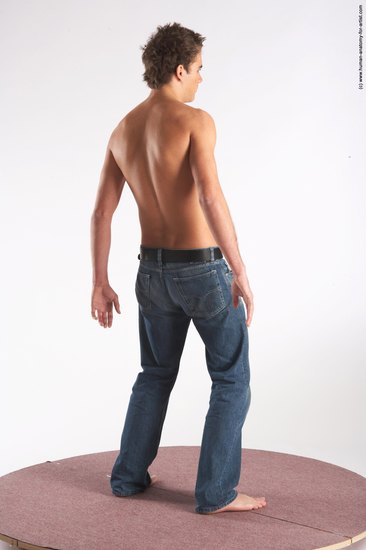 Casual Man White Standing poses - ALL Slim Short Brown Standing poses - simple Academic