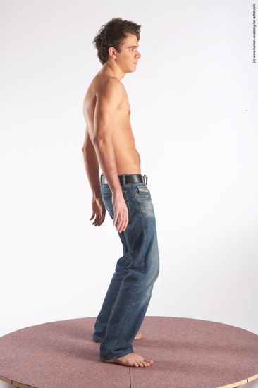 Casual Man White Standing poses - ALL Slim Short Brown Standing poses - simple Academic