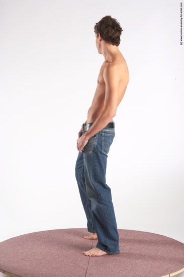 Casual Man White Standing poses - ALL Slim Short Brown Standing poses - simple Academic