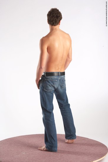 Casual Man White Standing poses - ALL Slim Short Brown Standing poses - simple Academic