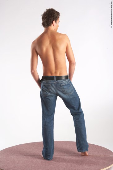 Casual Man White Standing poses - ALL Slim Short Brown Standing poses - simple Academic