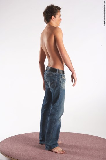 Casual Man White Standing poses - ALL Slim Short Brown Standing poses - simple Academic