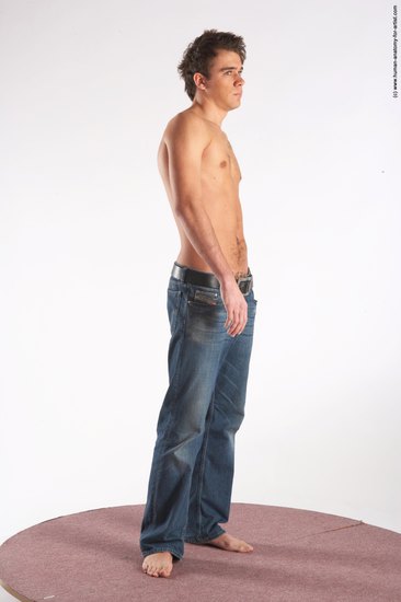 Casual Man White Standing poses - ALL Slim Short Brown Standing poses - simple Academic