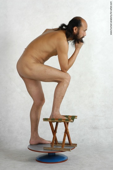 Nude Man Asian Standing poses - ALL Slim Bald Black Standing poses - simple Realistic