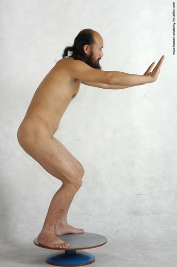 Nude Man Asian Standing poses - ALL Slim Bald Black Standing poses - simple Realistic