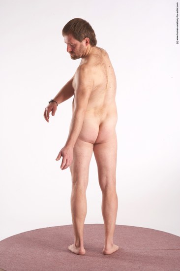 Nude Man White Standing poses - ALL Slim Short Brown Standing poses - simple Realistic