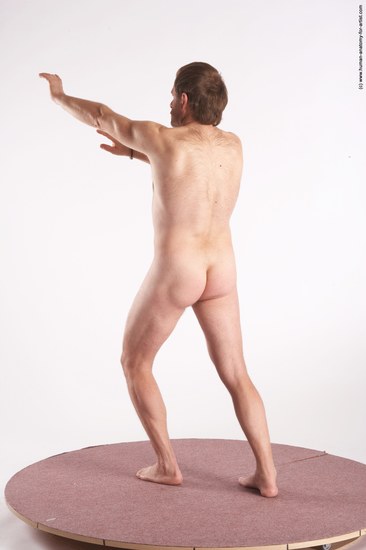 Nude Man White Standing poses - ALL Slim Short Brown Standing poses - simple Realistic