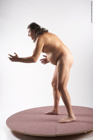 Nude Man Another Standing poses - ALL Chubby Long Grey Standing poses - simple Realistic