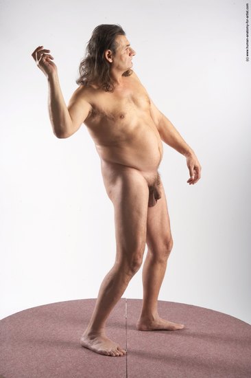 Nude Man Another Standing poses - ALL Chubby Long Grey Standing poses - simple Realistic