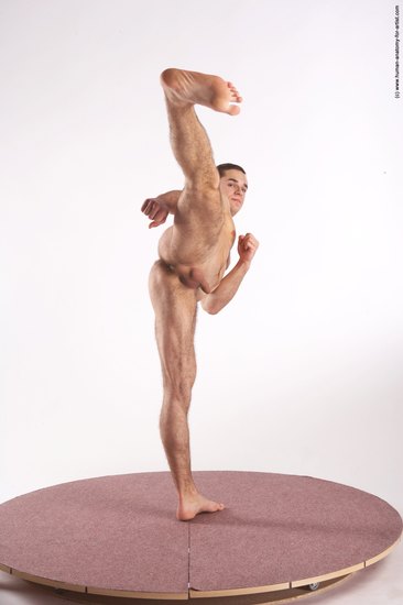 Nude Martial art Man White Standing poses - ALL Athletic Short Brown Standing poses - simple Realistic