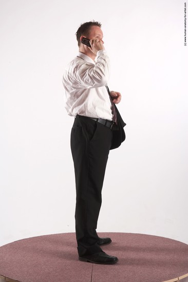 Business Holding Man White Standing poses - ALL Average Short Grey Standing poses - simple Academic