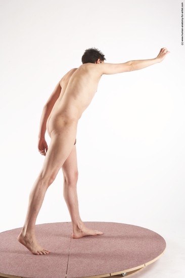 Nude Man White Standing poses - ALL Slim Short Brown Standing poses - simple Realistic