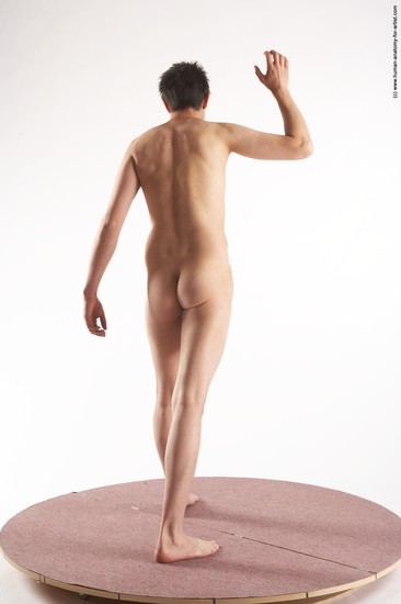 Nude Man White Standing poses - ALL Slim Short Brown Standing poses - simple Realistic