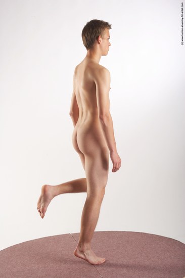 Nude Man White Standing poses - ALL Slim Short Brown Standing poses - simple Realistic