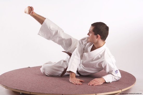 Sportswear Martial art Man White Kneeling poses - ALL Athletic Short Brown Kneeling poses - on one knee Academic