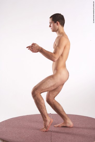 Nude Martial art Man White Standing poses - ALL Athletic Short Brown Standing poses - simple Realistic