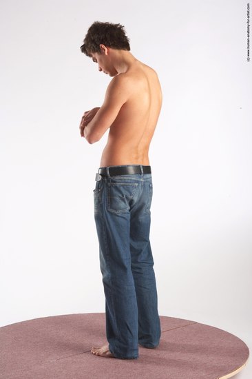 Casual Man White Standing poses - ALL Slim Short Brown Standing poses - simple Academic