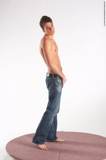 Casual Man White Standing poses - ALL Slim Short Brown Standing poses - simple Academic