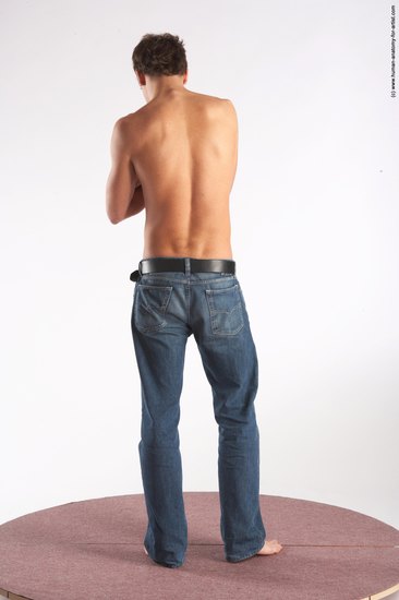 Casual Man White Standing poses - ALL Slim Short Brown Standing poses - simple Academic