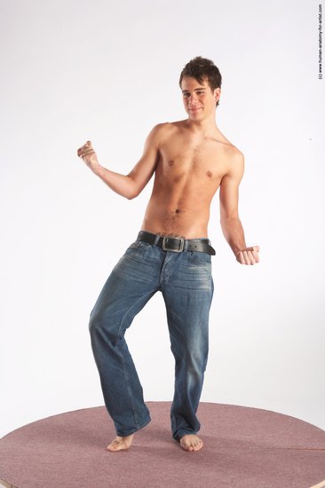 Casual Man White Standing poses - ALL Slim Short Brown Standing poses - simple Academic