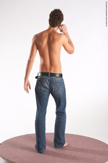 Casual Man White Standing poses - ALL Slim Short Brown Standing poses - simple Academic