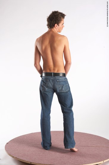 Casual Man White Standing poses - ALL Slim Short Brown Standing poses - simple Academic