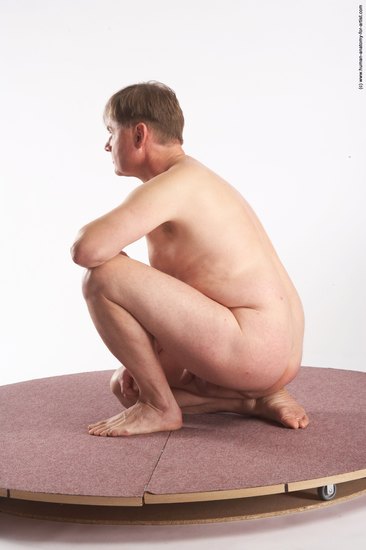 Nude Man White Kneeling poses - ALL Average Short Grey Kneeling poses - on one knee Realistic