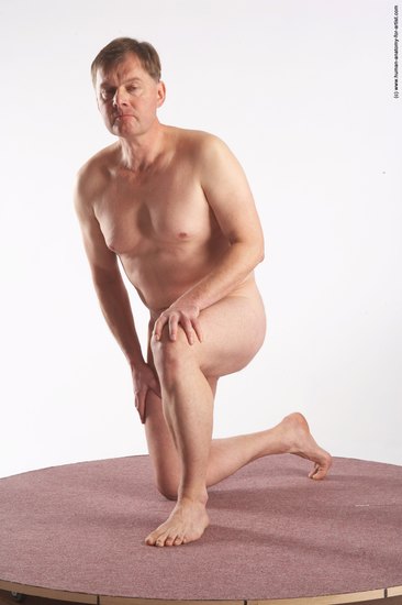 Nude Man White Kneeling poses - ALL Average Short Grey Kneeling poses - on one knee Realistic