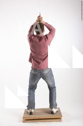 Casual Fighting with sword Man White Standing poses - ALL Slim Short Brown Standing poses - simple Academic